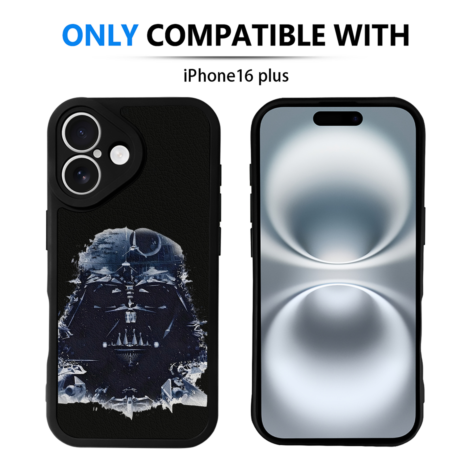 （画像用） スター・ウォーズ Star Wars 【iPhone 16シリーズ対応】シリコンスマホケース（レザー調） 材質：シリコン